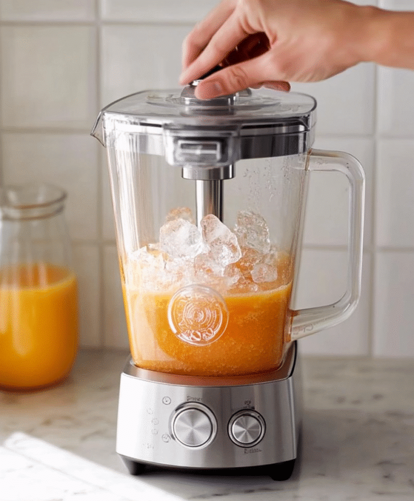 Smoothie Recipes Using Orange Juice: Refreshing & Healthy Drink Ideas 7 Blending smoothie with orange juice and frozen banana