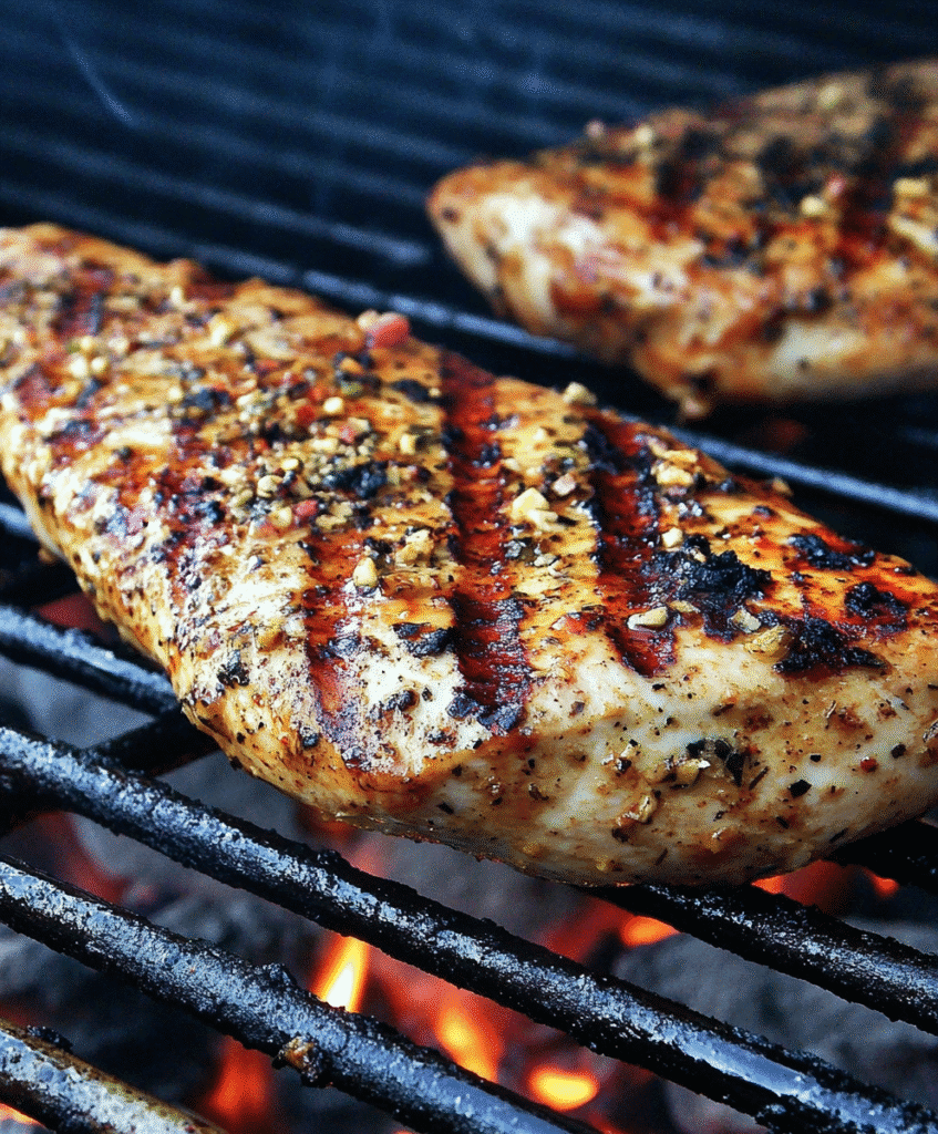 Grilled Chicken Platter: A Perfect Meal for Any Occasion 6 maty recipes Grilling chicken breasts on a BBQ grill sizzling 267b9932 dd25 49fb b270 4931bfca5195 0