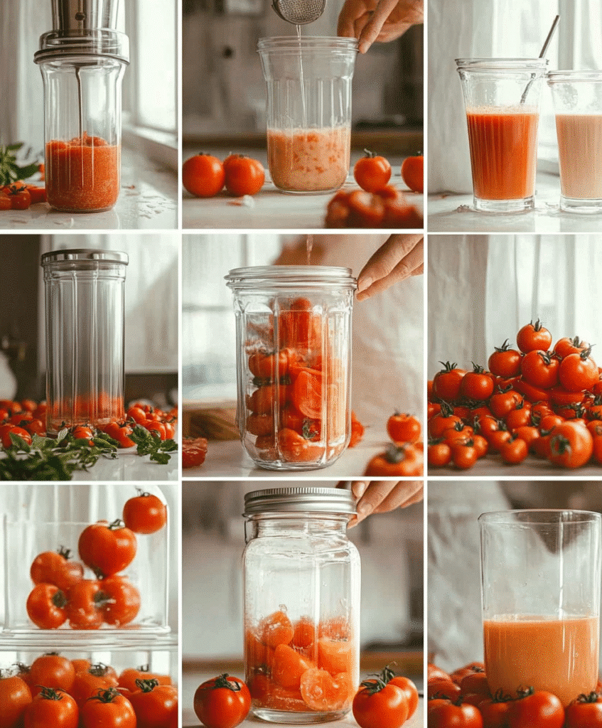 Fresh Tomato Juice Recipe for Mornings: Easy, Healthy & Homemade 6 tep-by-step images for making fresh tomato juice recipe