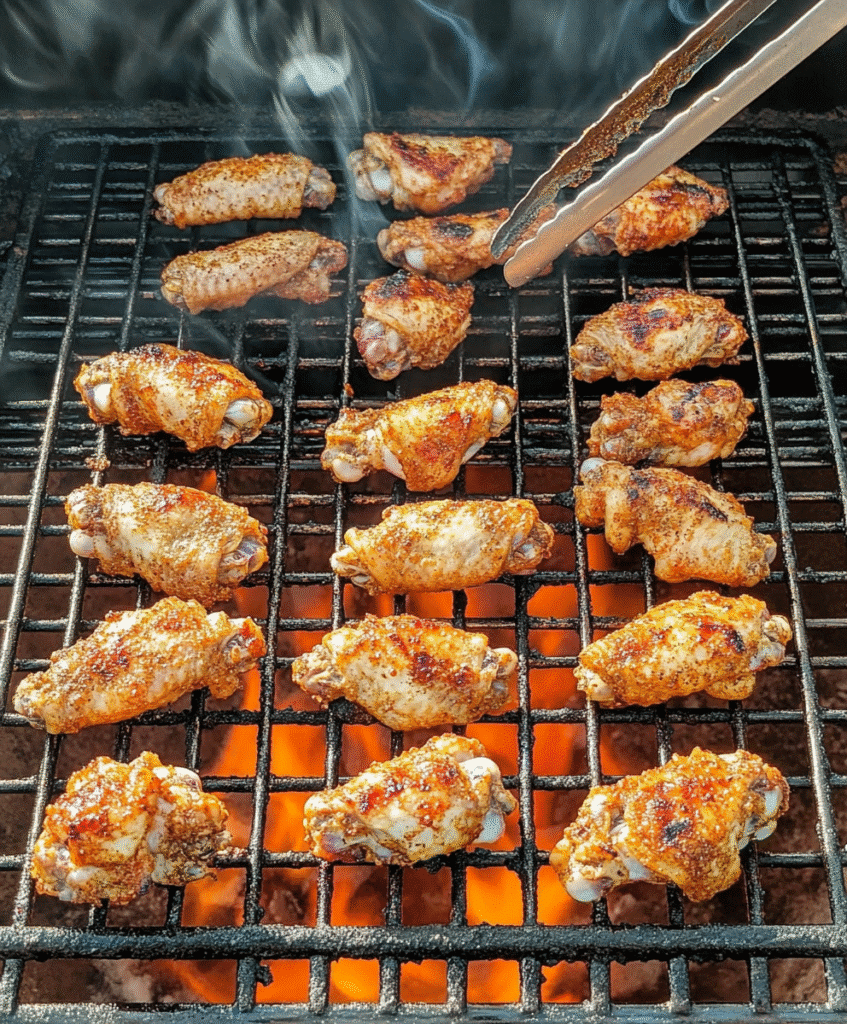 Grilled Cajun Wings: A Bold Flavor Adventure 6 Grilling Cajun Wings on the BBQ
