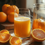 Orange Juice with Pulp: Health Benefits and Why It's Worth It 4 Orange juice with pulp surrounded by fresh oranges and slices.