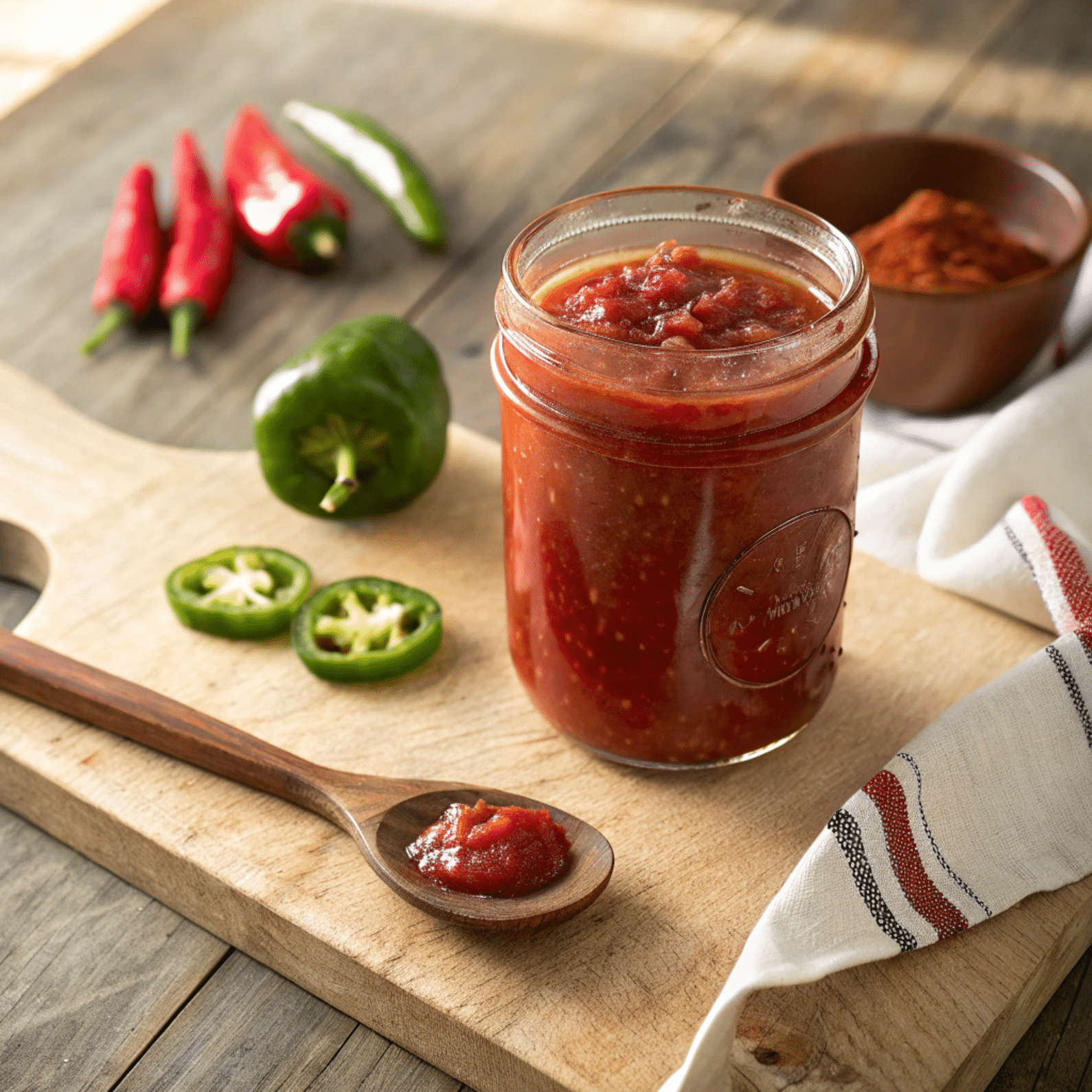 Arbys Bronco Berry Sauce Recipe(Better Than the Original) 1 Arbys Bronco Berry Sauce in a jar with fresh peppers and spices