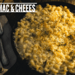 Smoked Mac and Cheese 4 Creamy smoked mac and cheese in a cast iron skillet