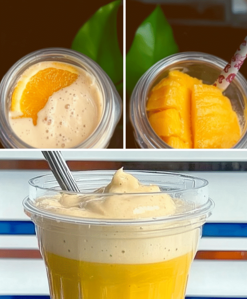 Fruit Smoothie with Orange Juice: A Refreshing Way to Boost Your Day 6 Blending ingredients for a fruit smoothie with orange juice.