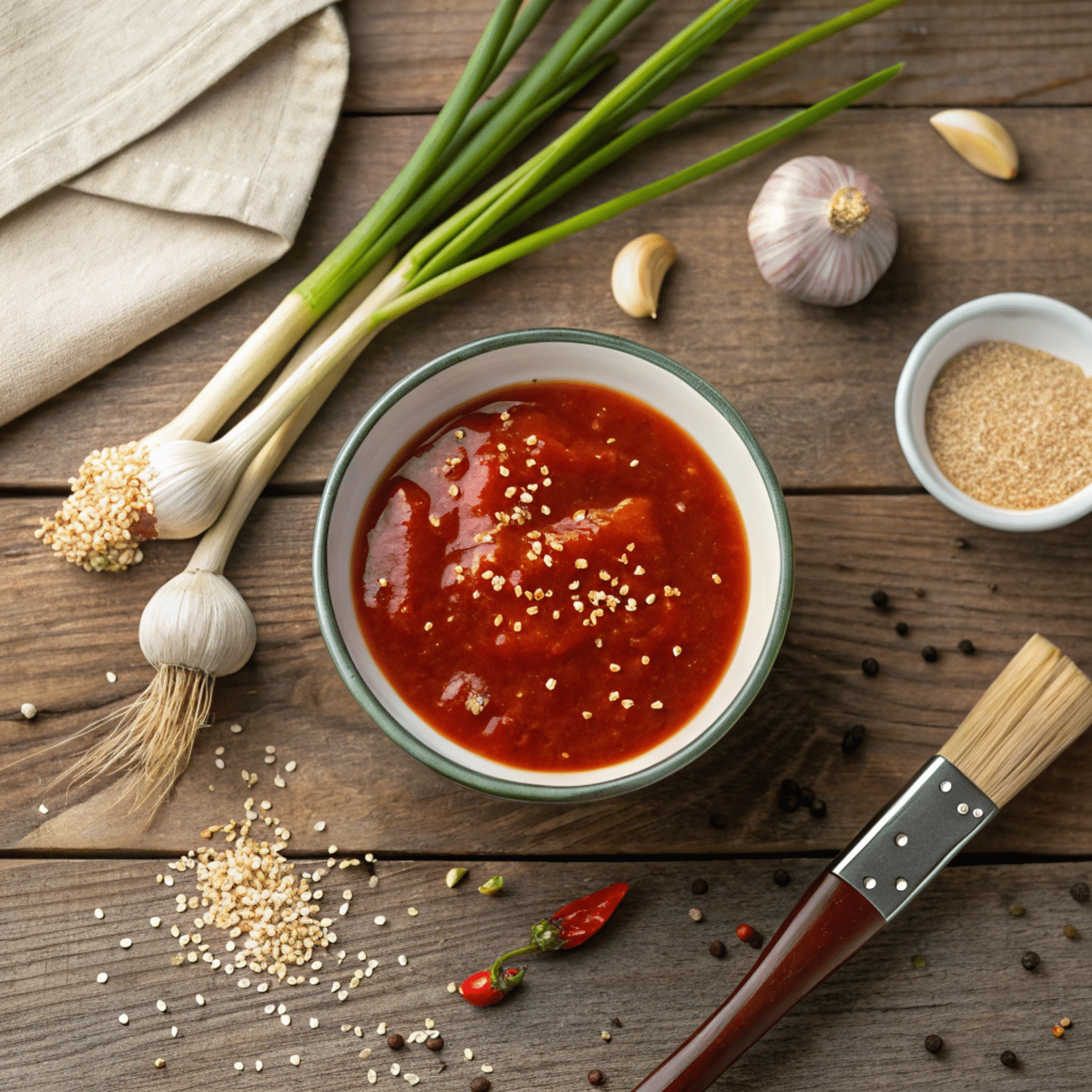 Easy Yangnyeom Sauce Recipe 1 Easy yangnyeom sauce recipe with garlic and scallions