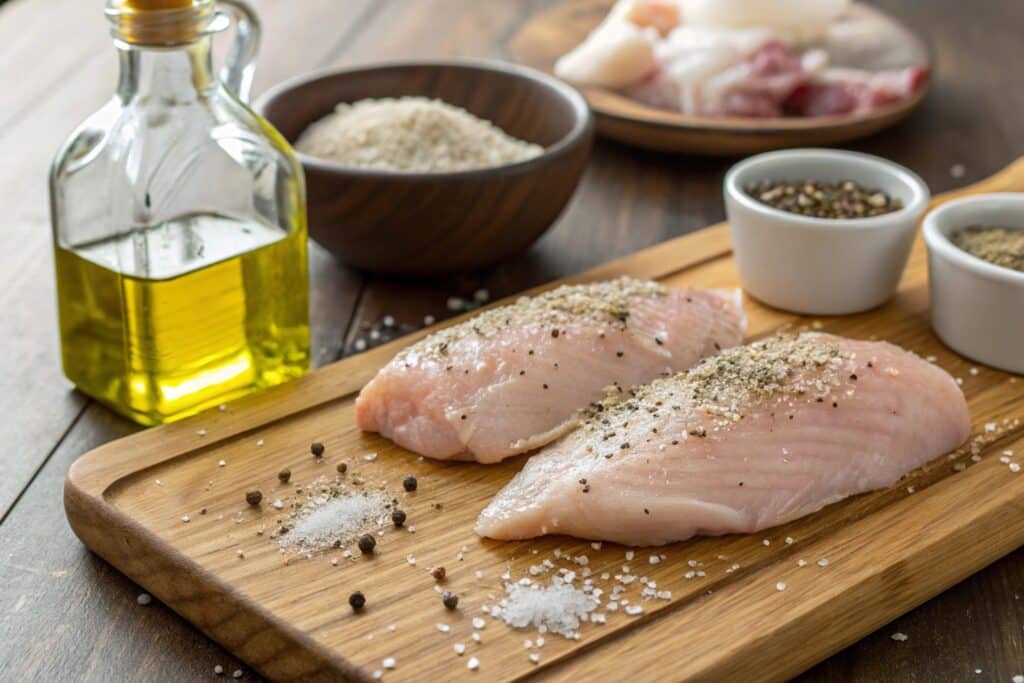 lily's chicken bonefish grill 6 Seasoning chicken breasts for Lily’s Chicken Bonefish Grill.