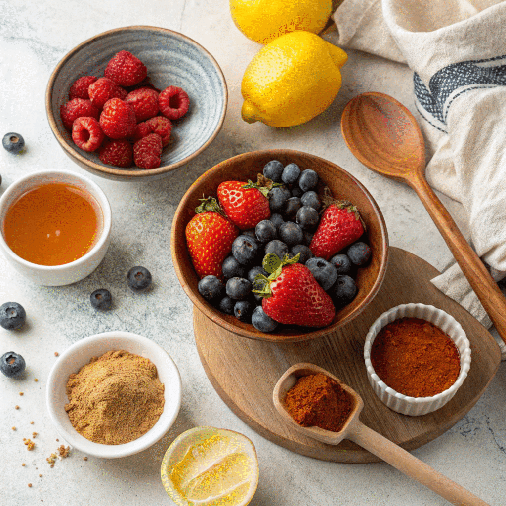 Wojapi BBQ Sauce Recipe 2 Ingredients for wojapi BBQ sauce recipe with berries and spices