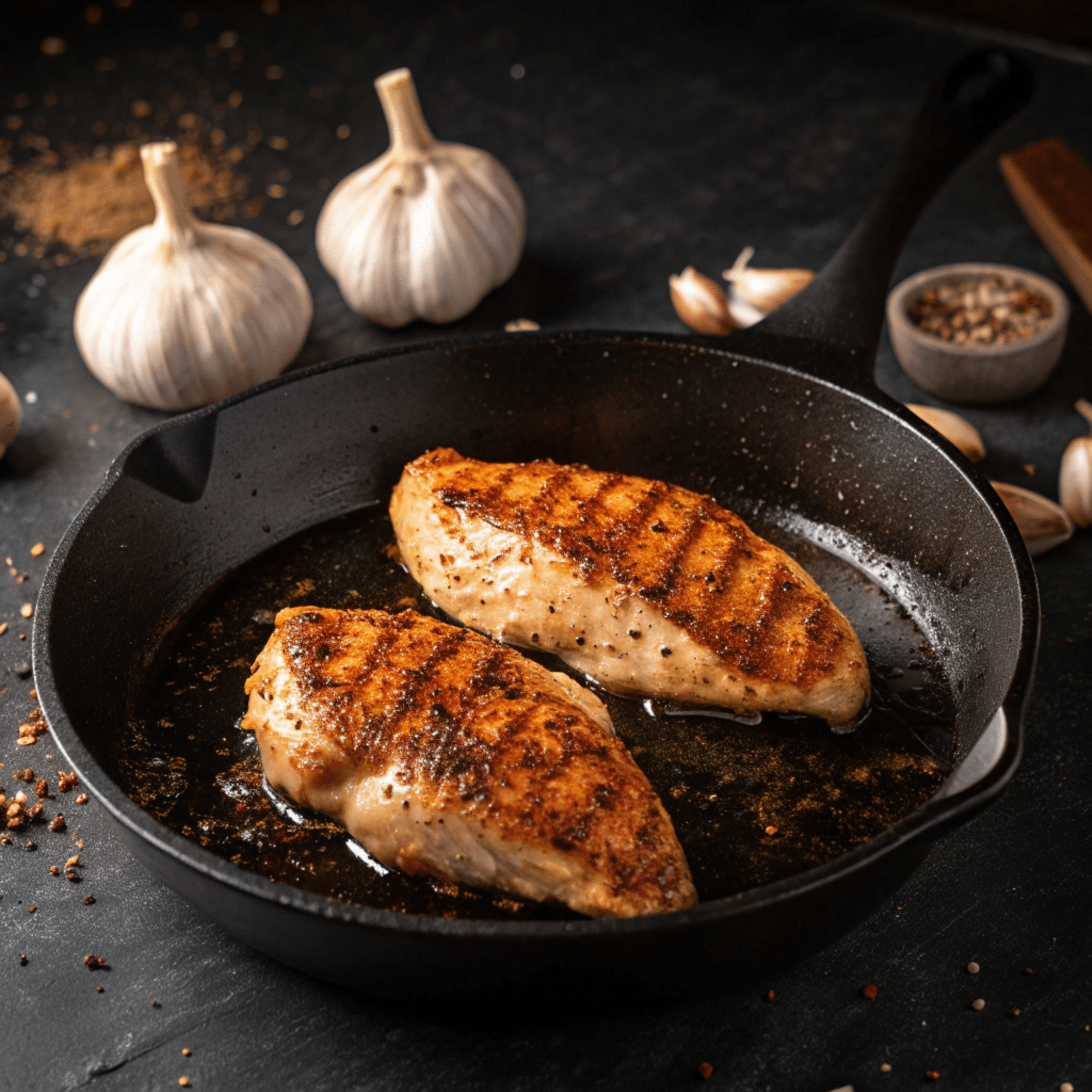 Cajun chicken cooking for voodoo pasta Dave and Busters