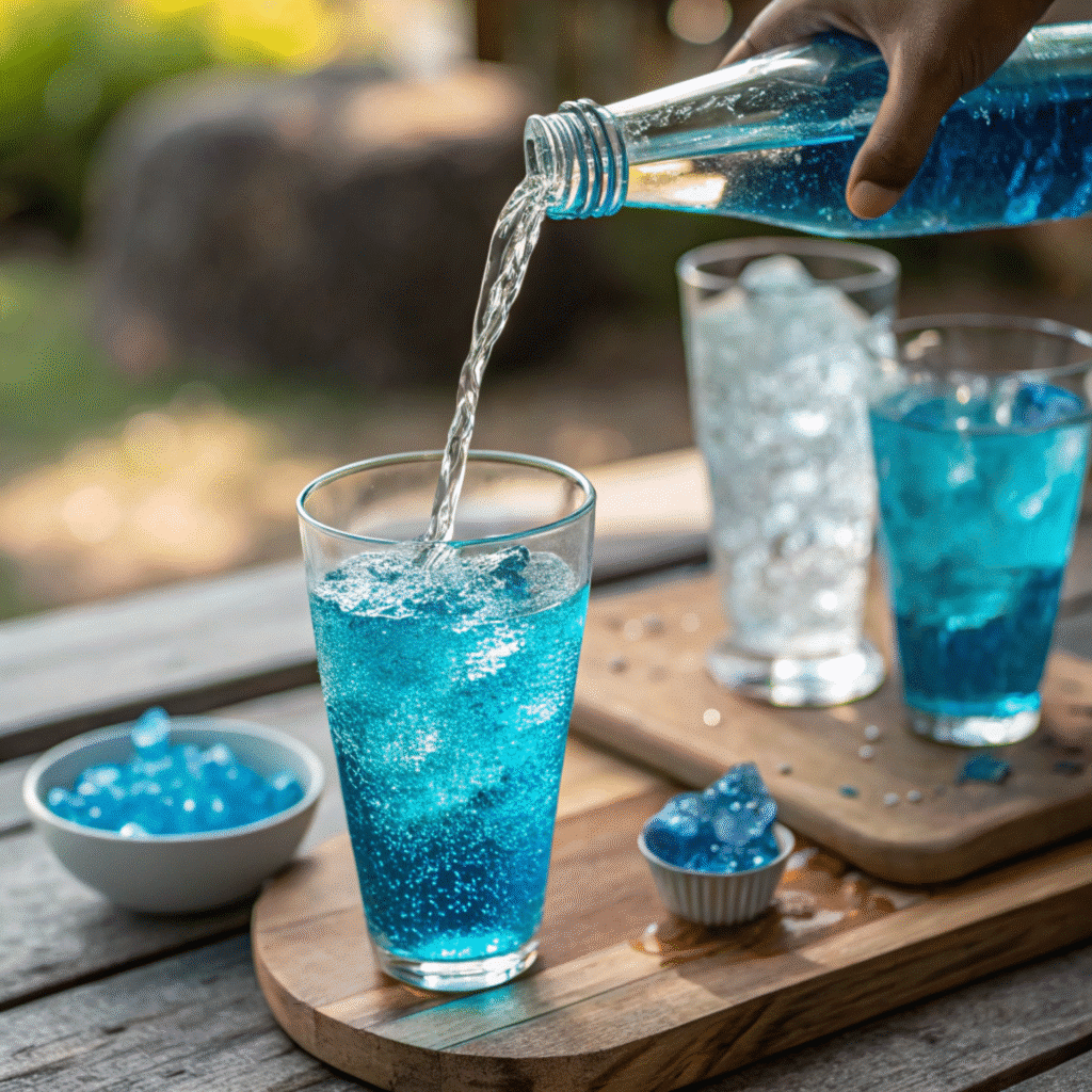 Blue Dog Soda Recipe 3 Blue dog soda recipe mixing syrup and soda