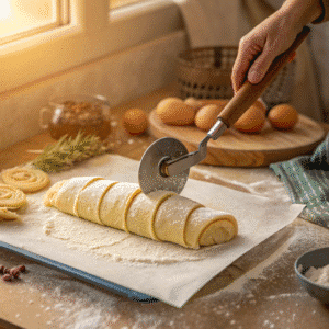 Cranberry Cream Cheese Crescent Bites 4 crescent roll dough unrolled on parchment paper b