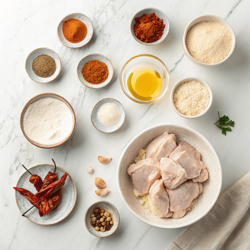 Ingredients for Willie Mae’s Fried Chicken Recipe