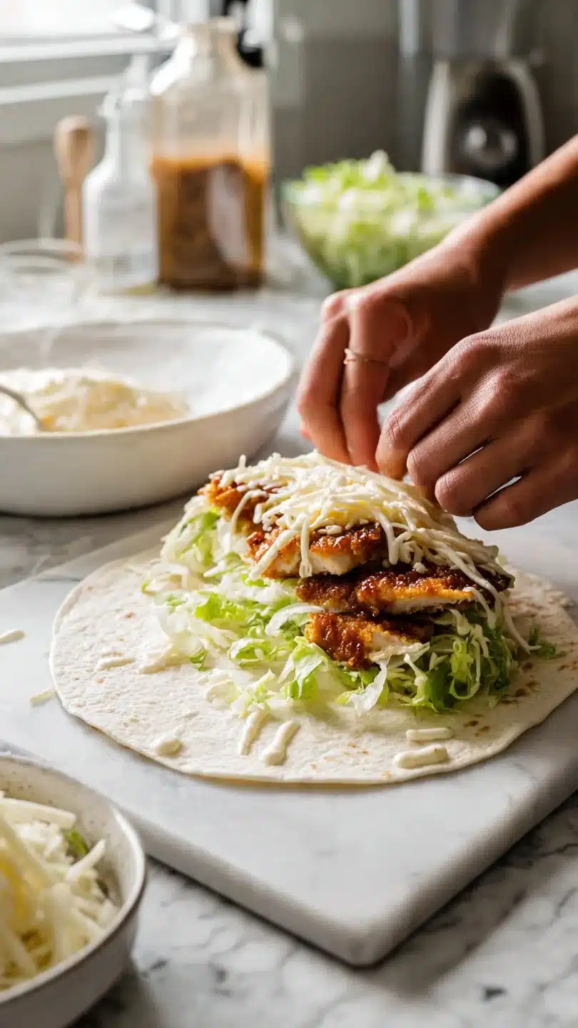 5 Minute Crispy Chicken Ranch Wrap Magic