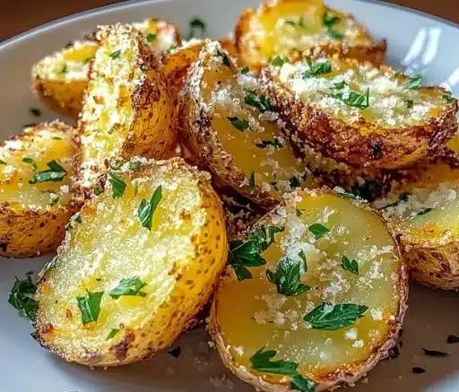 Air Fryer Garlic Parmesan Potatoes