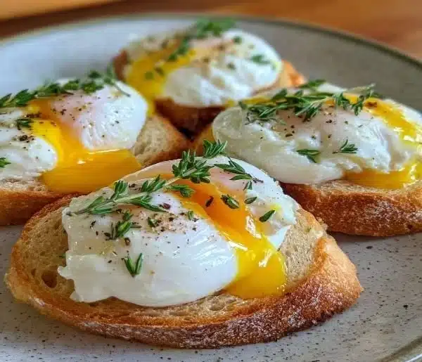 Air Fryer Poached Eggs 3 Air fryer poached eggs served on toast with avocado