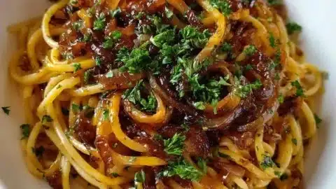 Caramelized Onion Pasta with Chili Oil 1 Caramelized Onion Pasta with Chili Oil