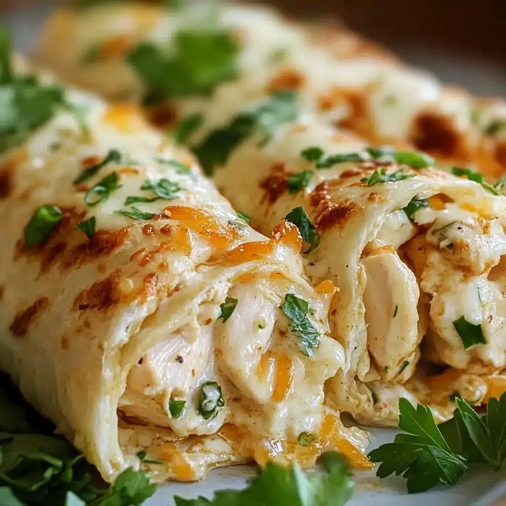 Cheesy Chicken Garlic Wraps