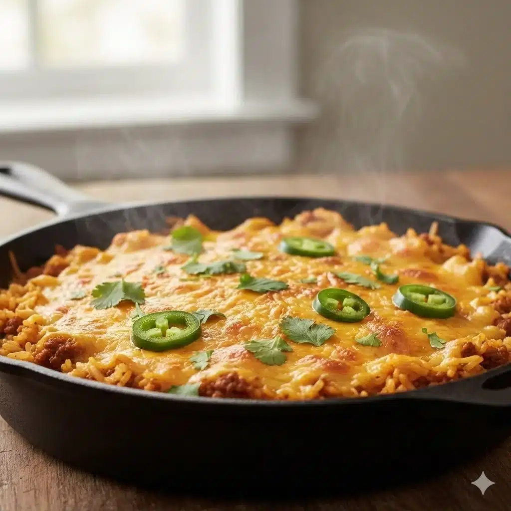 Cheesy Taco Rice Skillet 1 Cheesy Taco Rice Skillet