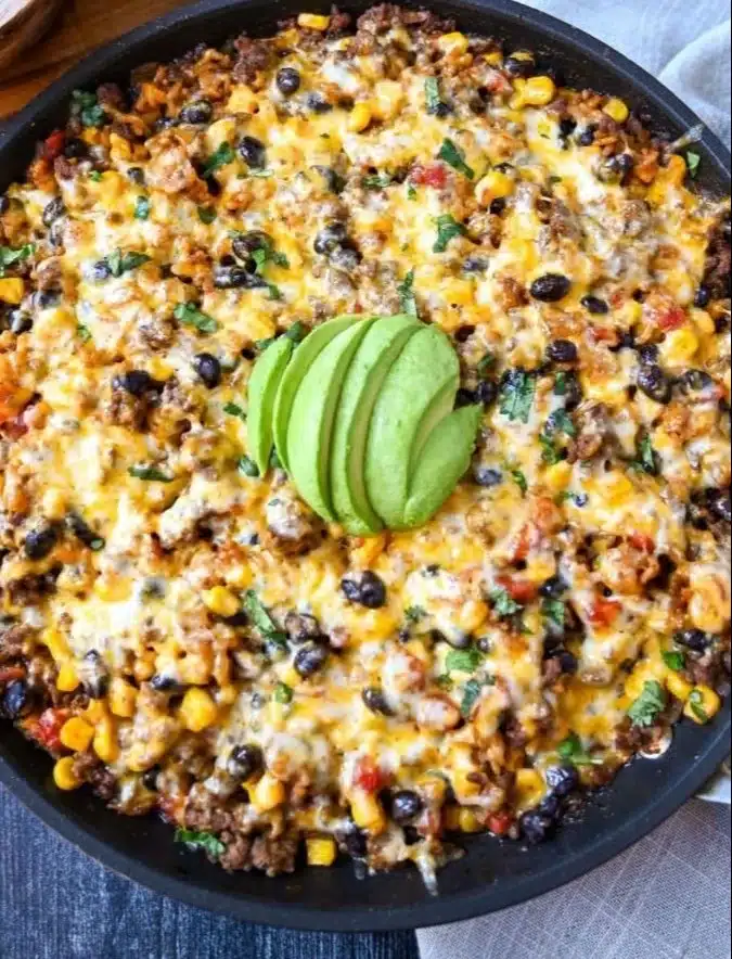 Cheesy Taco Rice Skillet 2 Cheesy Taco Rice Skillet