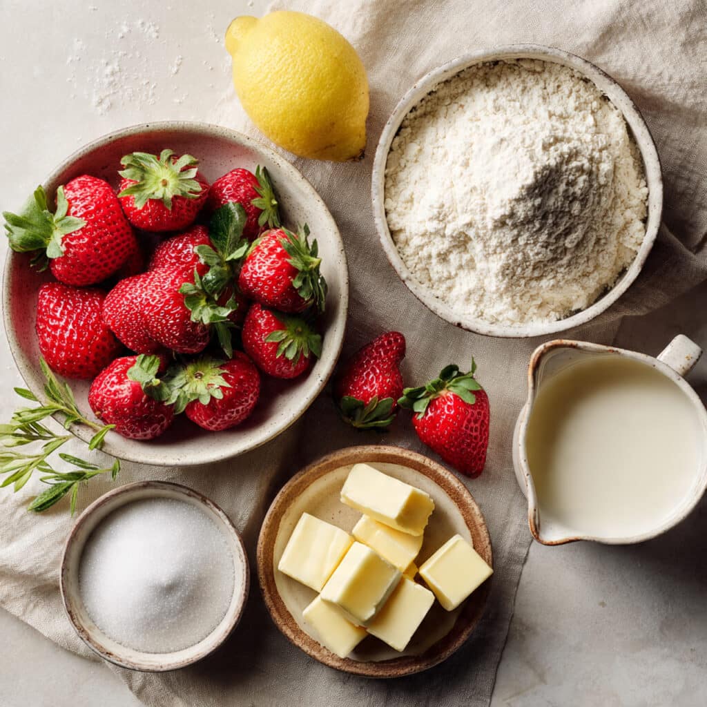 Strawberry Shortcake Recipe 1 classic strawberry shortcake ingredients fresh strawberries flour