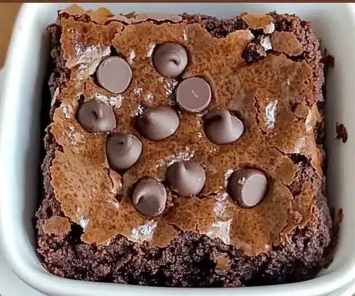 Delicious cottage cheese microwave brownie ready to enjoy