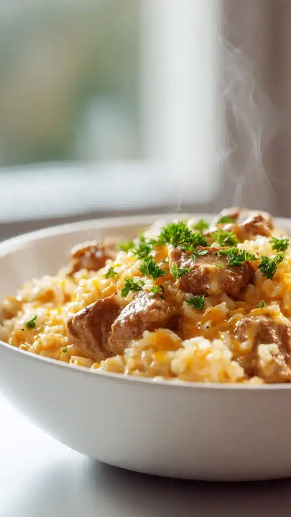 creamy garlic butter beef and cheddar rice delight 2026 01 25 160035 576x1024 1