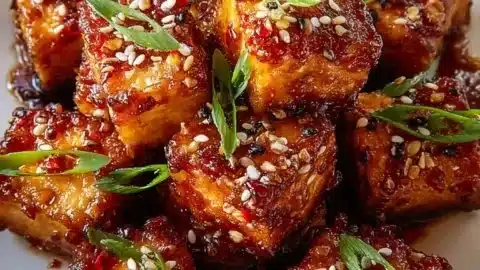 Crispy Honey Garlic Tofu