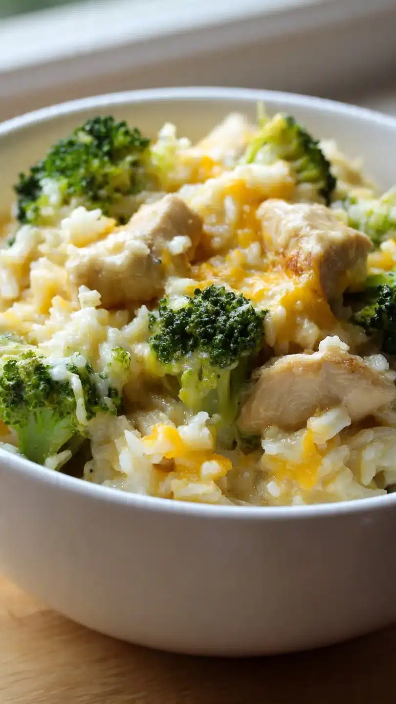 Crockpot Cheesy Chicken Broccoli Rice Recipe