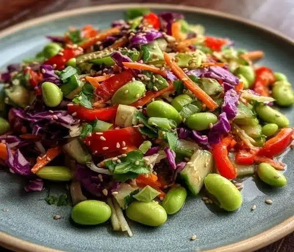 Crunchy Asian Edamame Salad 2 Crunchy Asian Edamame Salad
