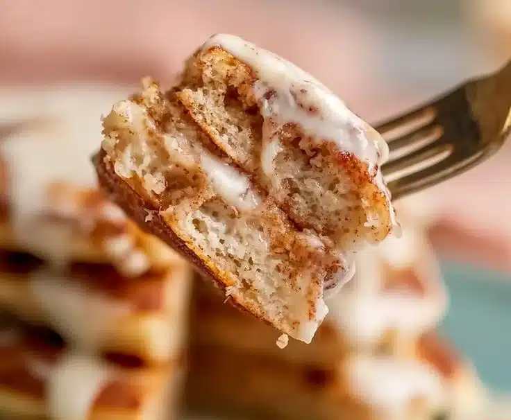 Fluffy Cinnamon Roll Cottage Cheese Pancakes