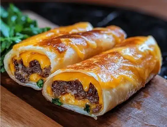 Garlic Butter Beef Cheeseburger Rollups