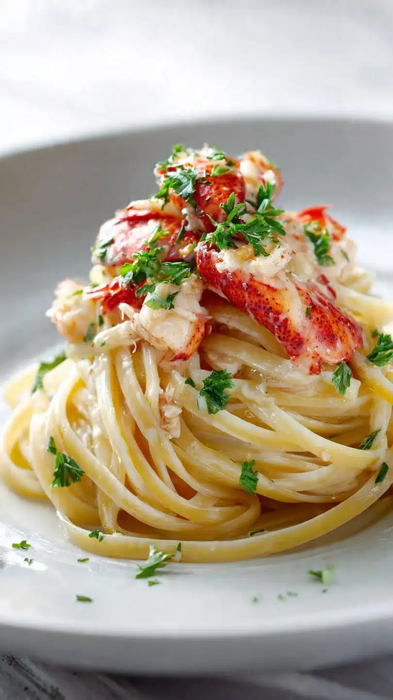 Garlic Butter Lobster Linguine