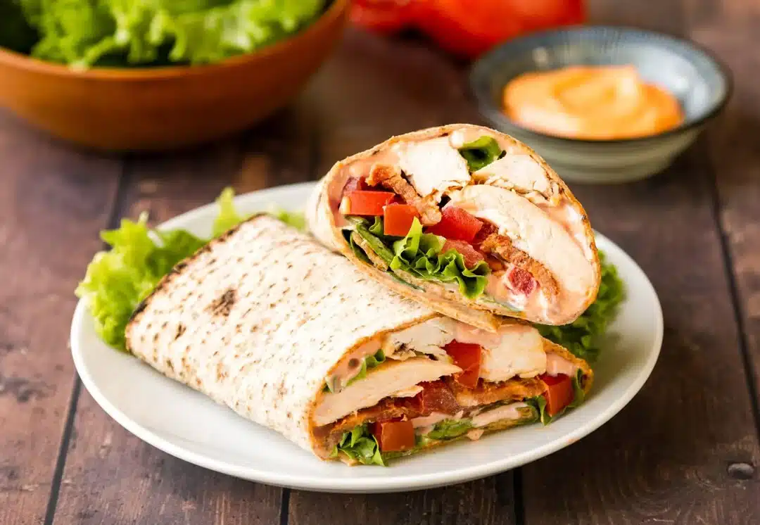 Grilled Chicken Wrap with Chipotle Mayo