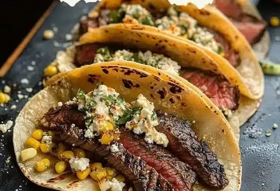 Grilled Elote Steak Tacos Recipe