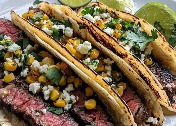 Grilled Elote Steak Tacos Recipe