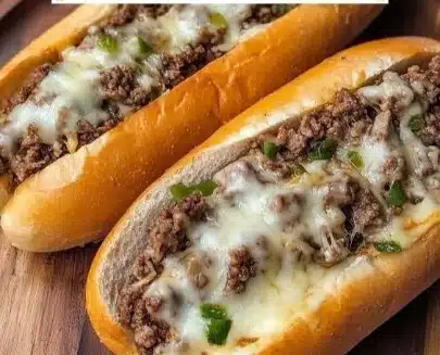 Ground Beef Philly Cheesesteaks