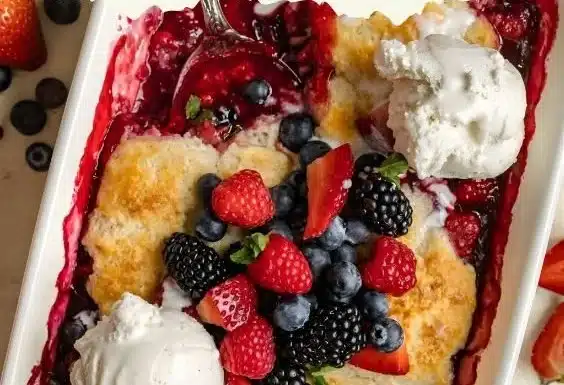 Mixed Berry Cobbler with Biscuit Topping Recipe 1 Mixed Berry Cobbler with Biscuit Topping Recipe