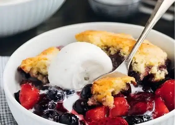 Mixed Berry Cobbler with Biscuit Topping Recipe 2 Mixed Berry Cobbler with Biscuit Topping Recipe
