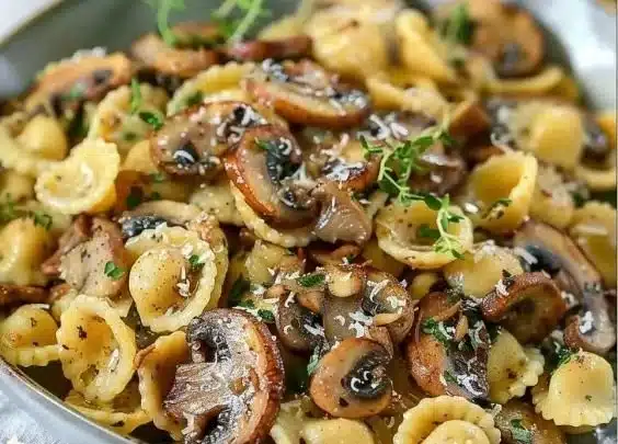 Orecchiette with Mushroom Thyme Sauce Recipe
