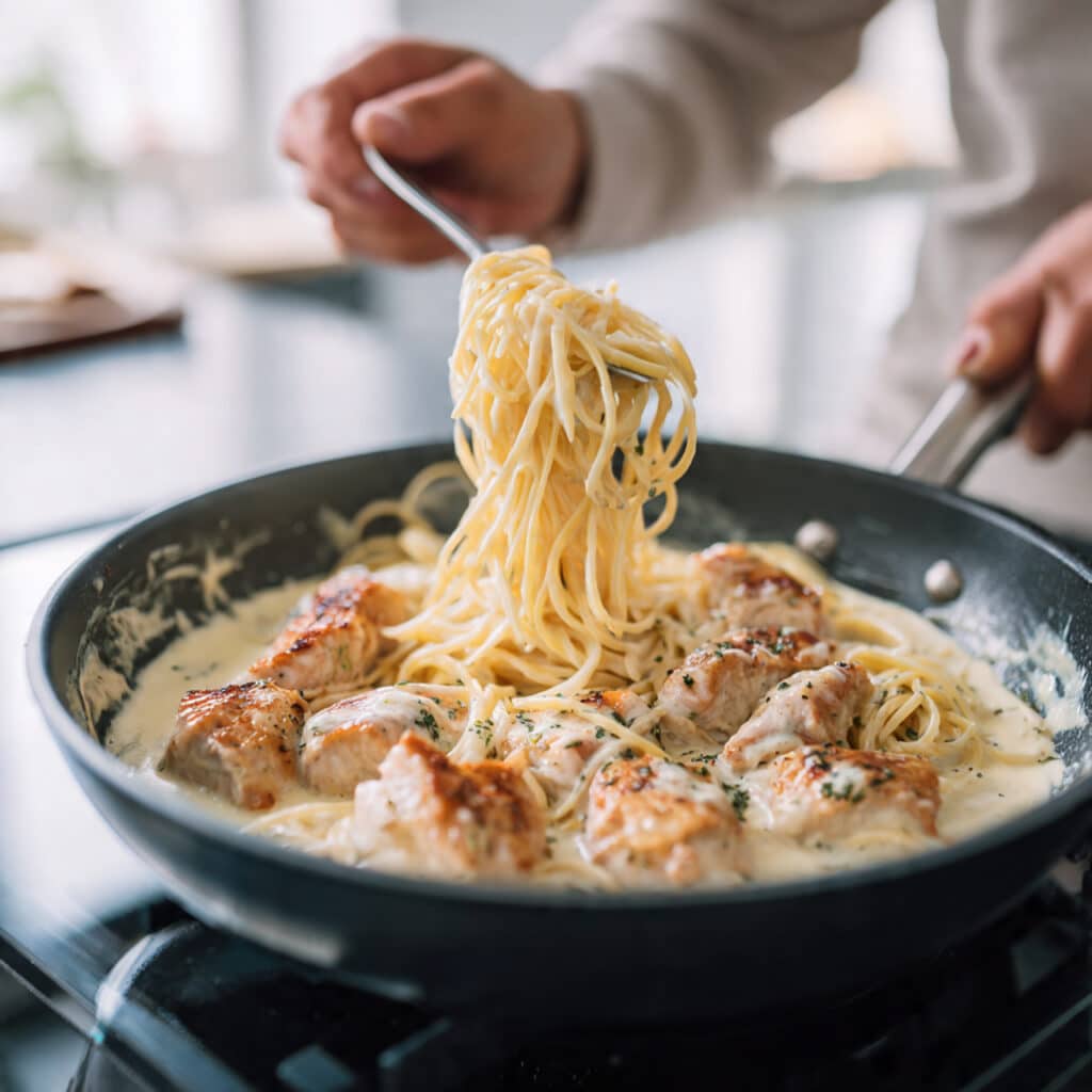 Cheesy Chicken Pasta 1 professional food photography of cheesy chicken pasta