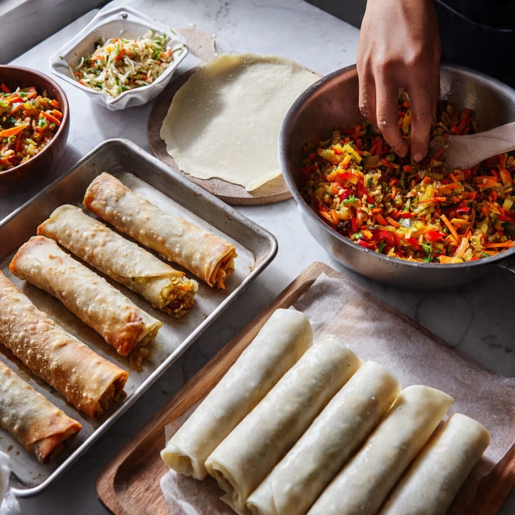 professional food photography of homemade vegetable egg