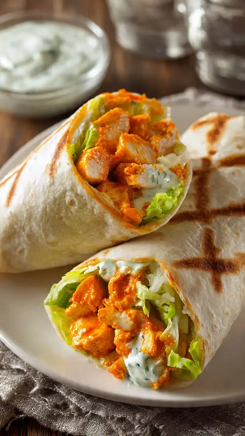 Spicy Buffalo Chicken Wraps for Two