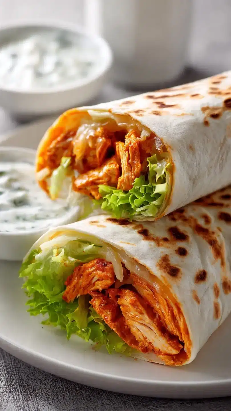 Spicy Buffalo Chicken Wraps for Two