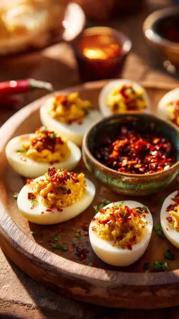 spicy chili garlic deviled eggs 2026 01 25 155937 576x1024 1