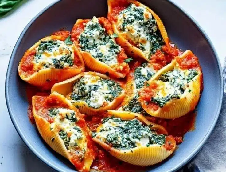 Spinach and Ricotta Stuffed Shells