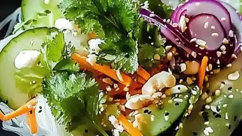 Spring Roll Salad with Spicy Ginger Dressing