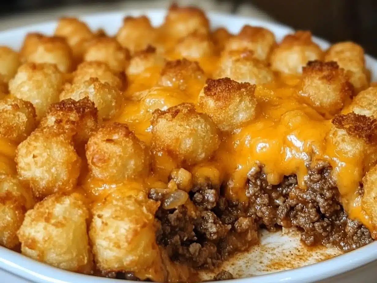 Tater Tot Casserole with Ground Beef