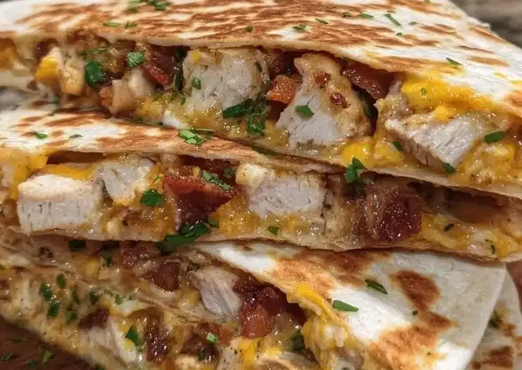 Bacon Chicken Chipotle Ranch Quesadillas 1 Bacon Chicken Chipotle Ranch Quesadillas