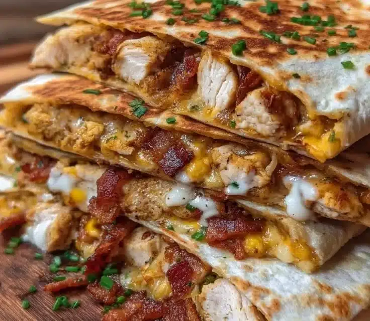 Bacon Chicken Chipotle Ranch Quesadillas 2 Bacon Chicken Chipotle Ranch Quesadillas