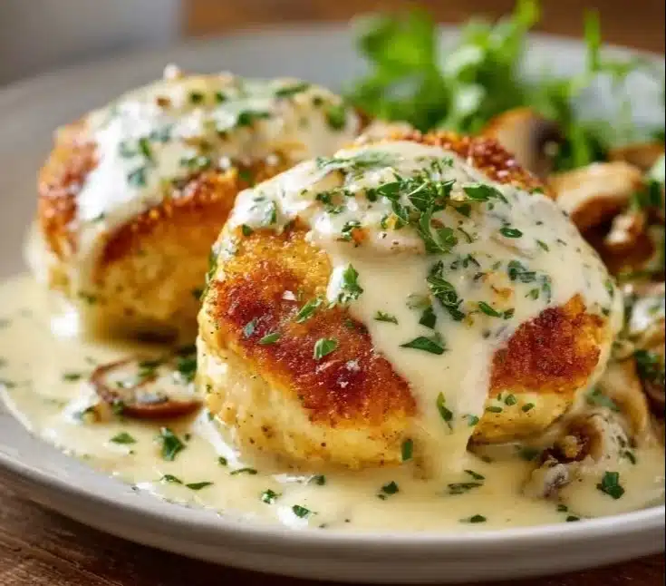 Chicken Pillows With Creamy Parmesan Sauce 2 Chicken Pillows With Creamy Parmesan Sauce