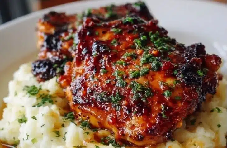 Chipotle Honey Chicken Thighs with Smoked Gouda Mashed Potatoes 3 Delicious Chipotle Honey Chicken thighs with Smoked Gouda Mashed Potatoes